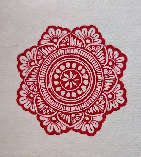 Alpona Design Painting, Alpona Design Red And White, Small Alpona Design Bengali, Wall Alpona Design, Alpona Design Drawing, Small Alpona Designs, Round Alpona Design Bengali, Alpona Painting, Alpona Design Bengali