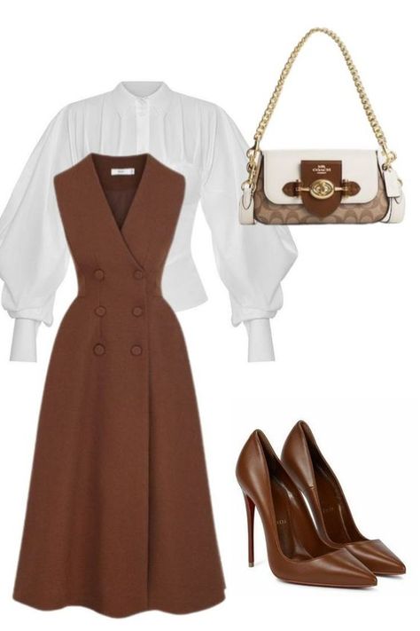 Modest Chic Dresses, Church Ideas Outfits, Corporate Styles For Ladies, Hijab Outfit Work Offices, Business Outfits Women Dress, Office Elegant Outfit, Fall Office Shoes, Office Outfits Polyvore, Modest Office Outfits Women