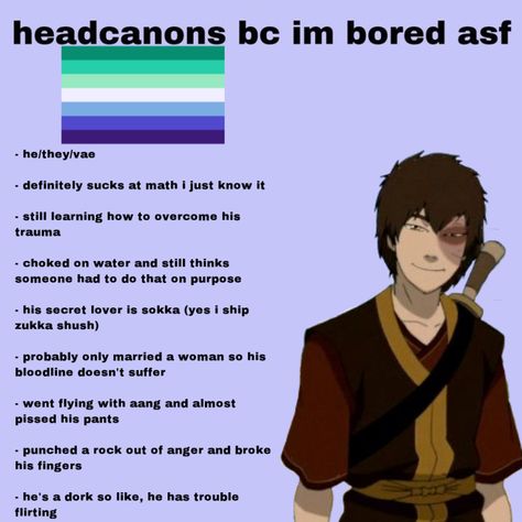 Zuko X Sokka Headcanon, Zukka Headcanons, Zukka Headcannons, Atla Headcanons, Zuko Headcanon, Zuko Pfp, Zukka Fanart, Zuko X Sokka, Avatar Legend Of Aang