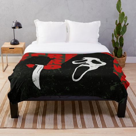 100% polyester fleece throw blanket with soft, fluffy handfeel. One-sided sublimation print. Machine washable. Multiple sizes are available. Scream Movie Scream Movie Room Decor, Horror Scream, Movie Room Decor, Scream Movie, Movie Room, Full Size Bed, Blankets For Sale, Fleece Throw Blanket, Fleece Throw