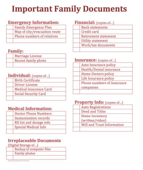 Do you have all your important documents in one place in case of an emergency? Use this simple checklist to create your own Grab and Go Emergency Binder. Document Binder Organization, Binder Organization Ideas, Emergency Documents, Emergency Book, Life Organization Binder, Emergency Checklist, Family Emergency Plan, Document Organization, Final Wishes