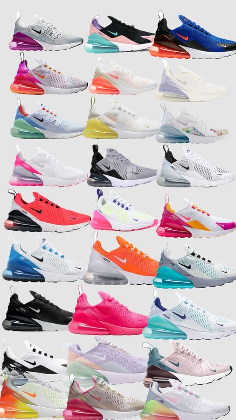 comment what 270s you want and I’ll mark them off! #commenttoclaim #comment #270s #nikes #nikes4life Cute Jordans, Nike 270, Casual Country Outfits, Pretty Sneakers, Shoes Wallpaper, Shoes For School, Trendy Shoes Sneakers, Cute Nike Outfits