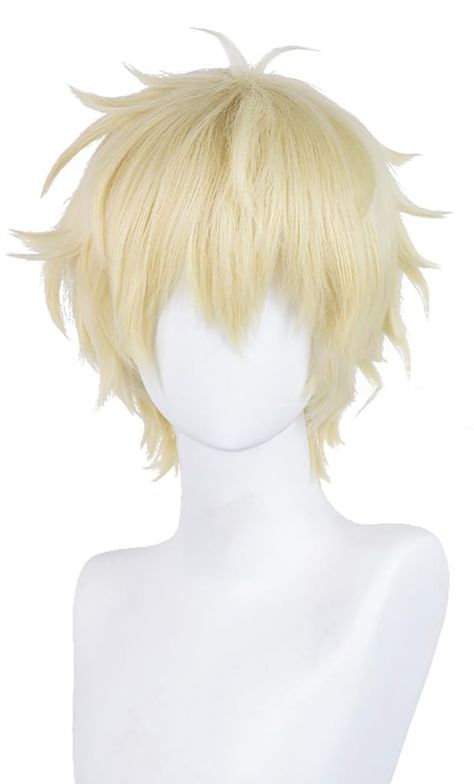 PRICES MAY VARY. 【Heat-resistant Material】This cosplay wig is made of 100% high-temperature silk, which is heat-resistant, wear-resistant and durable. 【Personalization】This cosplay wig is about 30cm in length, which is suitable for different face shapes, and DIY hairstyle design can be carried out according to your own needs. 【Usage】This anime wig is very suitable for daily use, work, clubs, cosplay, Halloween, Christmas, theme parties and so on. 【Easy to Adjust】This anime cosplay wig is equippe Kny Hair, Christmas Theme Parties, Man Wig, Men Wigs, Drawing Outfits, Short Straight Wig, Straight Wig With Bangs, Ocs Ideas, Diy Hairstyle