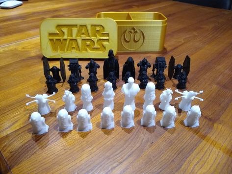 Free STL file Star Wars Chess set box ⭐ ・3D printable model to download・Cults Star Wars Chess, Medieval Skull, Fantasy Skeleton, Star Wars Chess Set, Toy Boat, Chess Sets, Star Wars Jedi, Cute Box, Construction Toys