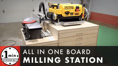 One Minute Workbench – Have Fun Building Something! Dewalt Planer, Planer Stand, Planer Ideas, Woodturning Videos, Chest Woodworking Plans, Basic Woodworking, Work Benches, Dust Collection System, Woodwork Projects