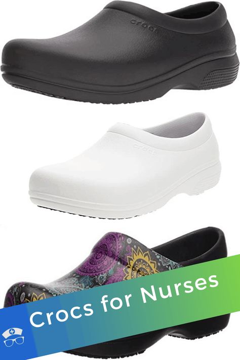 Crocs For Nurses, Cute Crocs Shoes Nurses, Nurse Crocs, Waterproof Nurse Shoes, Medical Crocs, Nurse Croc Charms, Nursing Crocs, Nerdy Nurse, Medical Shoes