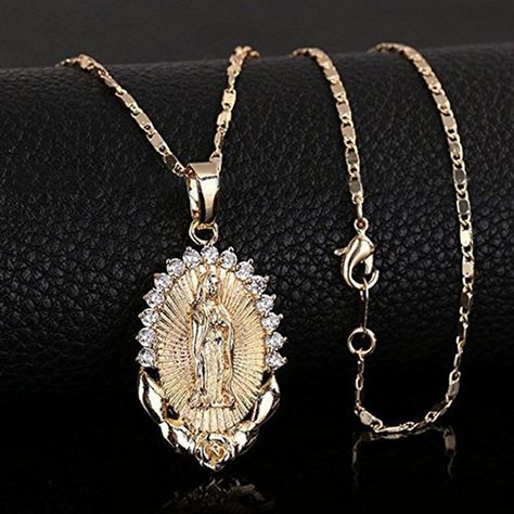 Virgin Mary Pendant, Virgin Mary Necklace, Zircon Necklace, Bracelet Couple, Catholic Jewelry, Mens Jewelry Necklace, Christian Jewelry, Necklace Women, Sterling Silver Necklace Pendants