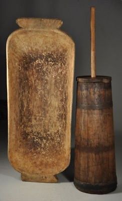 Have to make butter because it's a women's job Butter Churner Vintage, Old Butter Churns Decor Ideas, Butter Churn Decor Ideas, Wood Decor Diy, Antique Dough Bowl, Butter Churner, Antique Butter Churn, Antique Bowls, Dough Bowl Centerpiece