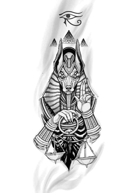 Anubis Libra Tattoo, Anubis With Scales Tattoo, Tattoo Of Anubis, Anubis Tattoo Design Ideas Men, Anubis Tattoo Design Ideas For Women, Anubis Scales Tattoo, Anubis Tattoo Men Ideas, Annunaki Tattoo, Anubis Tattoo Stencil