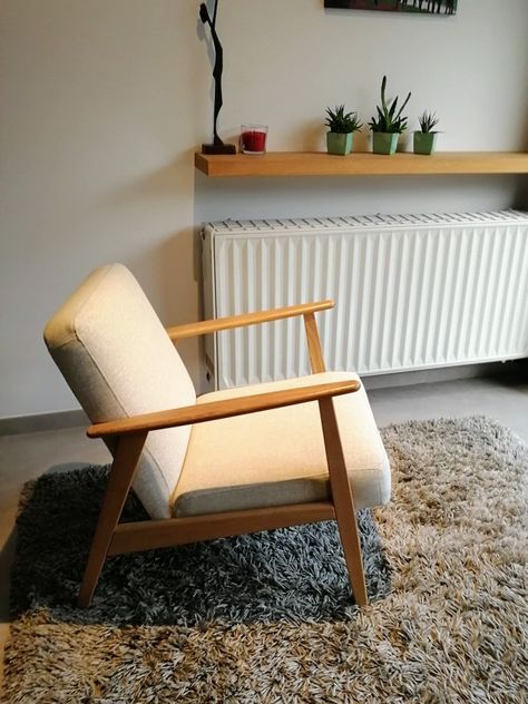 Ikea Ekenaset Chair, Ekenaset Ikea, Poang Ikea, Scandi Armchair, Coastal Chairs, White Armchair, Living Kitchen, Home Board, Luxury Bedroom Master