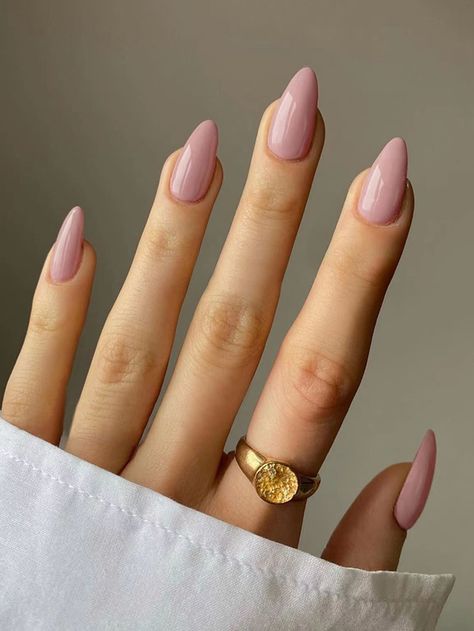 Dusty Pink  Collar    Bare Nails Embellished   Beauty Tools Dusty Pink Nails, Mauve Nails, Solid Color Nails, Nude Nail Designs, Nail Forms, Nail Patterns, Nail Length, Fall Nail Colors, Stick On Nails