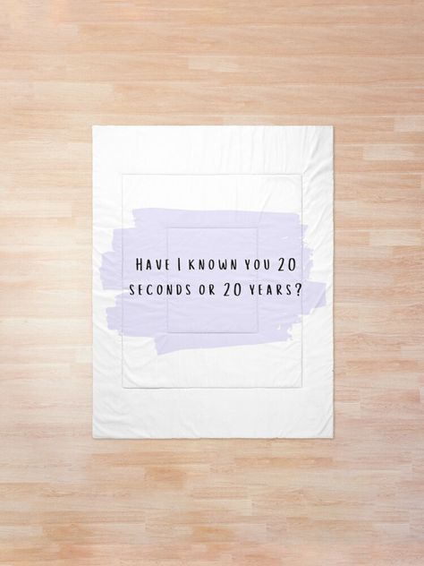 "Have I Known You 20 Seconds or 20 Years Taylor Swift Lover Album lyrics" Comforter by bombalurina | Redbubble Have I Known You 20 Seconds Or 20 Years, Taylor Swift Lover Album Lyrics, Lover Album Lyrics, Lover Album, Taylor Swift Lover, 20 Years, Knowing You, Taylor Swift, I Know