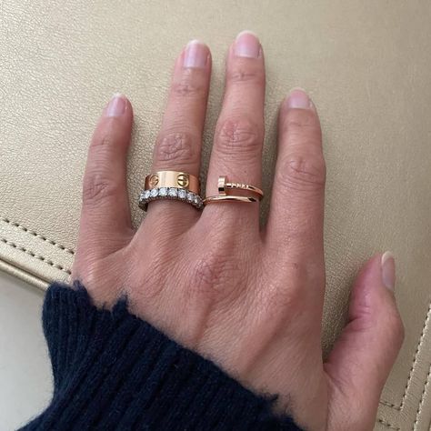 Cartier Juste Un Clou Ring, Juste Un Clou Ring, Wedding Stack, Rings Minimalist, Cartier Love Ring, Jewelry Styling, Jewelry Photography Styling, Expensive Jewelry Luxury, Cartier Jewelry