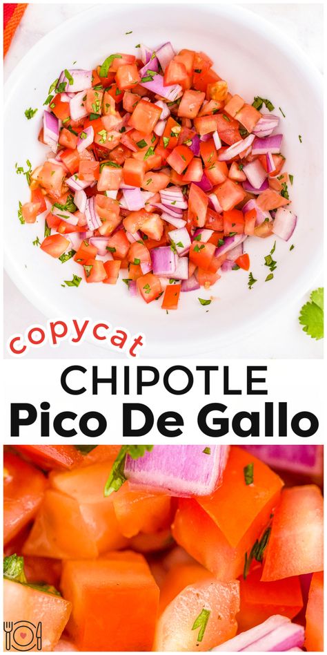 Peco Recipes, Copycat Chipotle Pico De Gallo, Canned Pico De Gallo Recipe, Pico To Gallo Recipe, Crockpot Shredded Chicken Tacos, Fermented Pico De Gallo, Copycat Recipes Desserts, Best Pico De Gallo Recipes, Shredded Beef Enchiladas