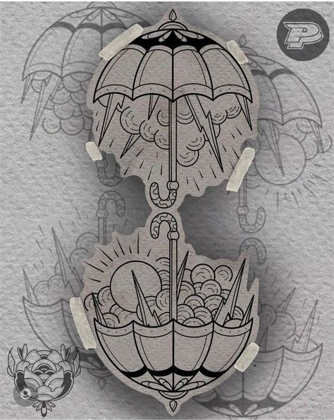 #tattoo #tattoos #inked #tattooart #tattooed #tattooideas #tattoodesign #tattooinspiration #tattoosleeve #tattooflash #inkedgirls #tattooedwomen  #InkLaughs  #TattooFails American Traditional Umbrella Tattoo, Traditional Umbrella Tattoo, Paul Cauthen, General Tattoo, Umbrella Tattoo, Storm Tattoo, Band Tattoo Designs, Traditional Tattoo Sleeve, Traditional Flash