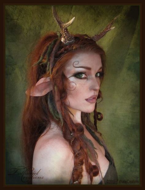 Faun Makeup, Faun Costume, Karneval Diy, Fantasy Make-up, Heroic Fantasy, Elf Costume, Larp Costume, Fairy Makeup, Special Effects Makeup