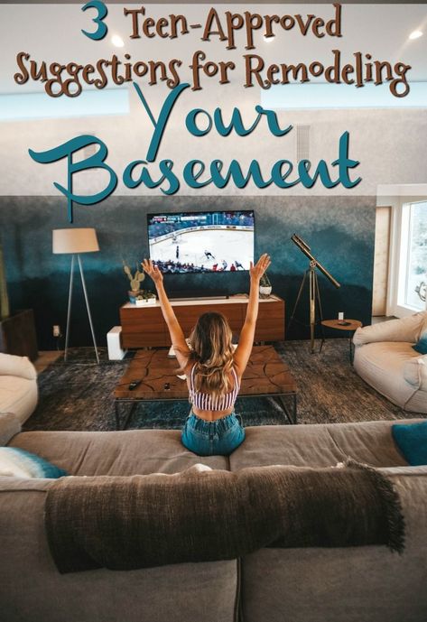 Middle School Hangout Room, Teen Room Games, Teen Basement Hangout Ideas, Fun Basement Ideas For Teenagers, Teen Tv Room, Teen Rec Room, Teen Loft Hangout, Teen Playroom Ideas, Basement Hangout Ideas