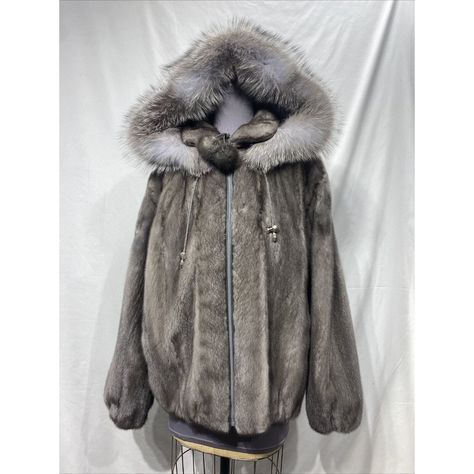 Blue Iris Mink Jacket W/ Detachable Hood (81212). Fur Sample Sale Size: 16/18 Women’s Or 40/42 Men’s Zipper Up Front, 2 Pockets Length: 28 Inch From The Base Of The Collar To The Bottom Of The Hem Bust: 53.5 Inch Measured From Far Left Side To Far Right Side Underneath Armpit From The Inside Arms: 31 Inch From The Inside Of The Collar To End Of The Sleeve Sweep: 54 Inch From The Side To Side Along The Bottom Artic Clothes, Deer Print Clothes, Arctic Clothing, Simple Hoodies, Le Grand Bleu, Mink Jacket, Fur Hood Jacket, Black Wool Blazer, Anti Fashion