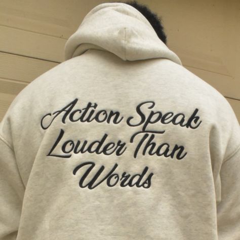 Hoodie season is here. If you want to be comfortable, why not cop it from ADA. #motivation #hoodieseason #AboutDatAction #explore Hoodie Design Ideas Inspiration, Hoodie Design Ideas, Hoodie Season, Actions Speak Louder Than Words, Actions Speak Louder, Hoodie Design, Clothing Brand