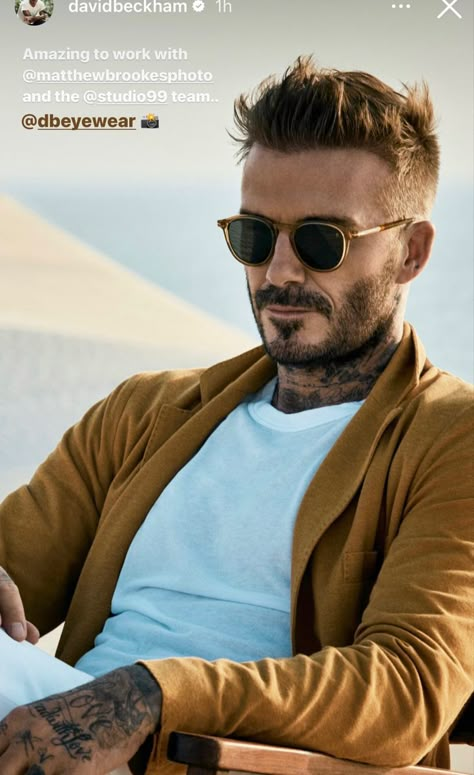 David Beckham Style Outfits, David Beckham Hairstyle, David Beckham Style, Trendy Eyewear, Glasses Trends, Smart Casual Men, Classy Men, Cool Sunglasses, Stylish Sunglasses