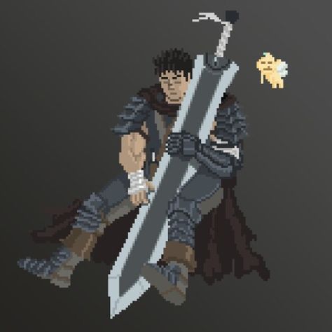 Berserk Guts pixart Guts Wallpaper Berserk, Manga Protagonist, Berserk Gif, Guts Wallpaper, Notion Cover, Anime Berserk, Berserk Guts, Joker Artwork, Download Anime