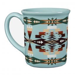 Pendleton Tucson Aqua Coffee Mug Gem Water, Native American Traditions, I Drink Coffee, Pendleton Woolen Mills, Colorful Chairs, Great Coffee, Native American Jewelry, Mugs Set, Ceramic Mugs