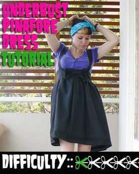 Diy Pinafore Dress, Dress Tutorial, Dress Tutorials, Sewing Diy, Pinafore Dress, Clothes Crafts, Diy Dress, Free Tutorial, Sewing Clothes