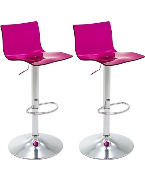 We believe that Brage Living magenta bar stools will decorate your living space well and brighten your mood. Today we all need a "shot of Pink!" in our life. Visit us : https://www.thinkinpink.org #thinkinpink ❤❤😎 Acrylic Bar Stools, Chairs For Kitchen, Acrylic Bar, Counter Height Bar, Adjustable Bar Stools, Model Design, Bar Chair, Bar Areas, Commercial Furniture