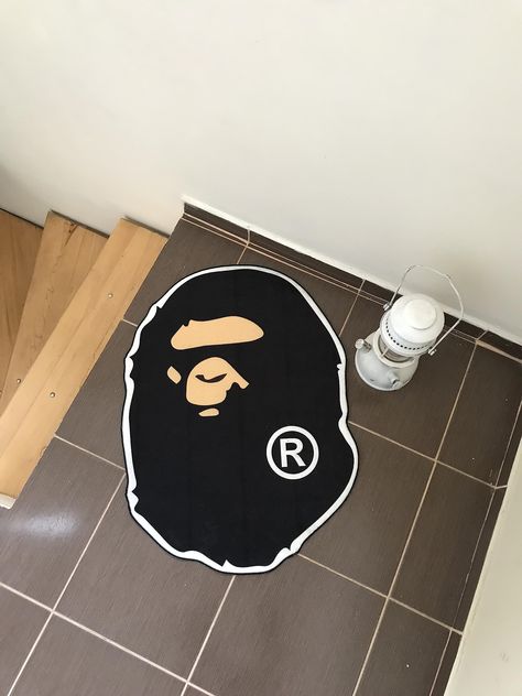 PRICES MAY VARY. non slip non-slip sole, 5-6 millimeters thick. can be washed in the washing machine. no tightening. no ironing. 23x31 inches . Hypebeast Rug Ideas, Hypebeast Rugs, Hypebeast Room Area Rugs, Room Decor Ideas For Men, Cool Stuff For Your Room, Bathing Ape Rugs, Bape Rug, Kaws Rug Black, Black Rug Living Room