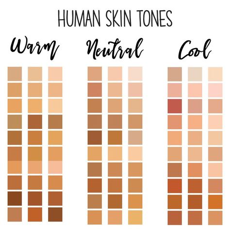 Human skin tone color palette Cool Skin Tone Color Palette, Skin Tone Chart, Skin Color Chart, Skin Tone Color, Human Skin Color, White Skin Tone, Neutral Skin Tone, Birth Colors, Tone Face