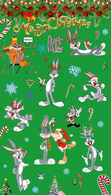 christmas with bugs bunny Looney Tunes Christmas Wallpaper, Bugs Bunny Christmas, Looney Tunes Wallpaper, Bunny Christmas, Christmas Backgrounds, Bugs Bunny, Holiday Themes, Christmas Wallpaper, Christmas Background