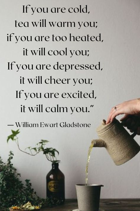 what a beautiful quote about the magical healing powers of tea for mind, body & spirit Cup Of Tea Quotes, Tea Time Quotes, Tea Quotes, State Of Being, Organic Herbal Tea, Herbal Tea Blends, Beautiful Quote, Chocolate Tea, Mind Body Spirit