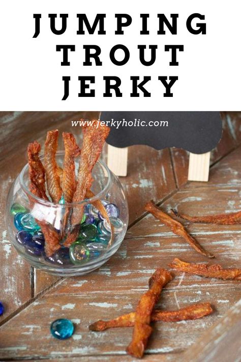 Salmon Jerky, Trout Jerky, Salmon Jerky In Smoker, Salmon Jerky Recipe Dehydrator, Dehydrated Salmon Jerky, Jerky Recipes Dehydrator, Beef Jerky Marinade Food Dehydrator, Fish Jerky, Broccoli Salad With Cranberries