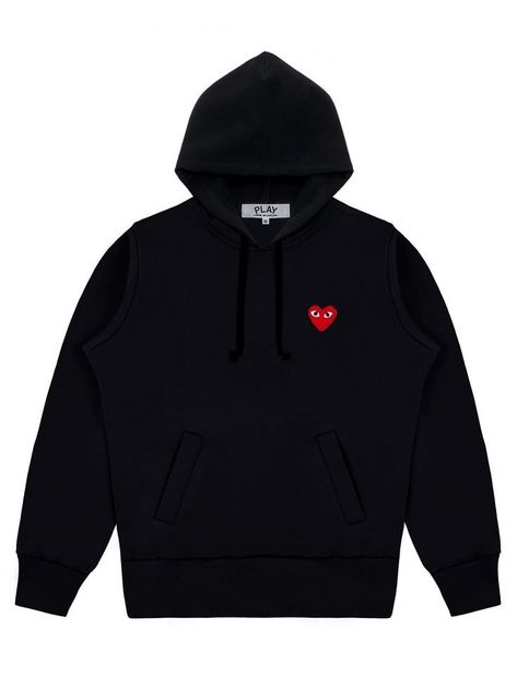 Cdg Hoodie, Cdg Play, Comme Des Garcons Black, Comme Des Garcons Play, Cool Outfits For Men, Foto Ideas Instagram, Long Sleeve Jersey, Comme Des Garcons, Outfits For Teens