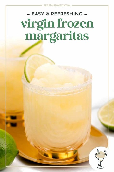 Next time you crave the refreshing taste of a margarita but don’t want the buzz, blend up a batch of Virgin Frozen Margaritas. Learn how to make a delicious frozen drink with this simple recipe and enjoy all the flavor without the alcohol. https://feastandwest.com/2024/03/21/virgin-frozen-margarita/ Virgin Frozen Margaritas, Margherita Drink, Best Frozen Margarita, Frozen Margarita Recipes Blender, Frozen Virgin Margarita, Frozen Margarita Recipes Blender Limeade, At Home Margaritas Frozen, Frozen Limeade Margarita, Margarita Mix Recipe