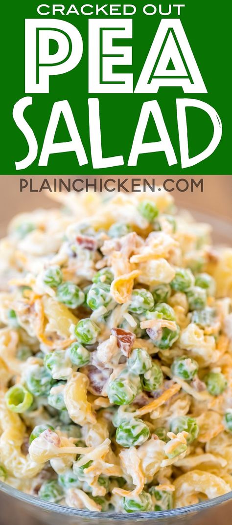 Cracked Out Pea Salad, Tuna Salads, Cookbook Library, Favorite Pasta Salad, Groceries Budget, Salad Sayur, Salad Macaroni, Refreshing Salads, Kacang Polong