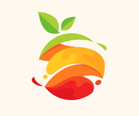 Simple Logo Inspiration, Fruits Logo, Fruit Logo Design Ideas, Logo Color Inspiration, Fresh Logo Design, Shop Banner Design, Fruit Logo Design, Juice Logo, Cat Logo Design