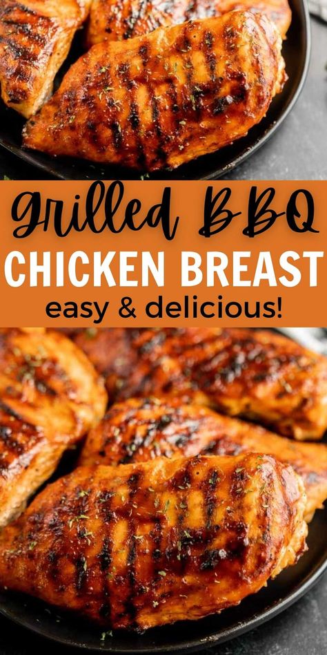 The Best BBQ Chicken Breast - grillonadime.com Barbecue Chicken On Grill, Grilled Chicken On The Grill, Seasoning For Bbq Chicken, Bbq Chicken On The Grill Recipes, Chicken On The Bbq Recipes, Grilled Chicken Marinade Recipes Bbq, Bbq Chicken On Grill Recipes, Bbq Chicken Cutlets, The Best Bbq Chicken