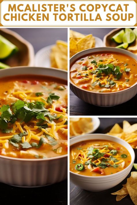 Enjoy the same restaurant-quality flavor and texture of one of your favorites from home with this simple recipe for McAlister’s Copycat Chicken Tortilla Soup. Learn more about how to make it here! Copycat Chicken Tortilla Soup, Tortilla Soup Crockpot, Chicken Tortilla Soup Crock Pot, Chicken Tortillas Soups Recipe, Tortilla Soup Recipe, Hearty Chicken, Fresh Fruit Salad, Soup Crocks, Chicken Tortilla Soup