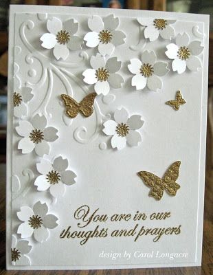 Sympathy Card Sayings, Stampin Up Sympathy Cards, Sympathy Cards Handmade, Cricut Cards, Embossed Cards, Sympathy Card, Stamping Up Cards, Get Well Cards, Pretty Cards