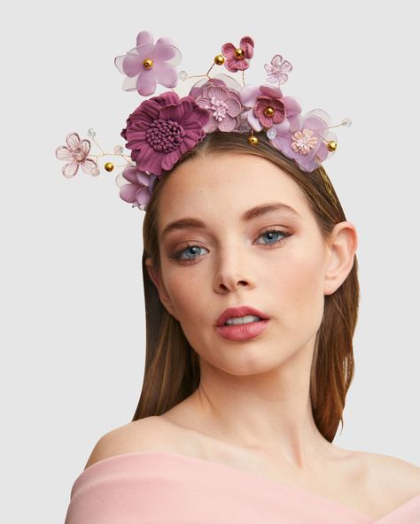 Melbourne Cup Dresses, Purple Fascinator, Spring Racing Carnival, Floral Fascinators, Red Fascinator, Pink Fascinator, Embellished Headbands, Spring Racing, Pink Headbands