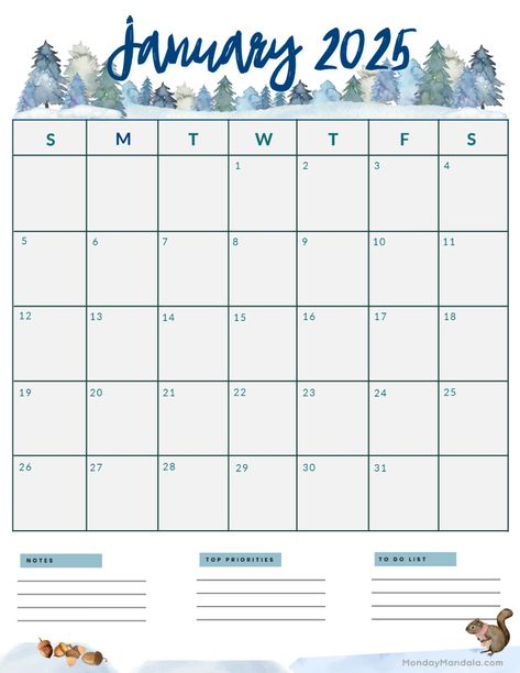 January 2025 Calendar (52 Free PDF Printables) Jan 2025 Calendar, Jan 2024 Calendar, Printable 2025 Calendar, Free Printable 2025 Monthly Calendar, January 2025 Calendar Printable, 2025 January Calendar, 2025 Calendar Printable Free, Printable Leaves, January Calendar