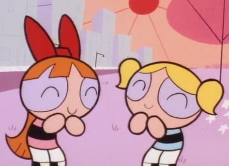 Powerpuff Blossom, Powerpuff Bubbles, Powerpuff Girls Blossom, Best Friend Tag, Tumblr Cartoon, Powerpuff Girls Cartoon, Powerpuff Girls Wallpaper, Friends Image, Puff Girl