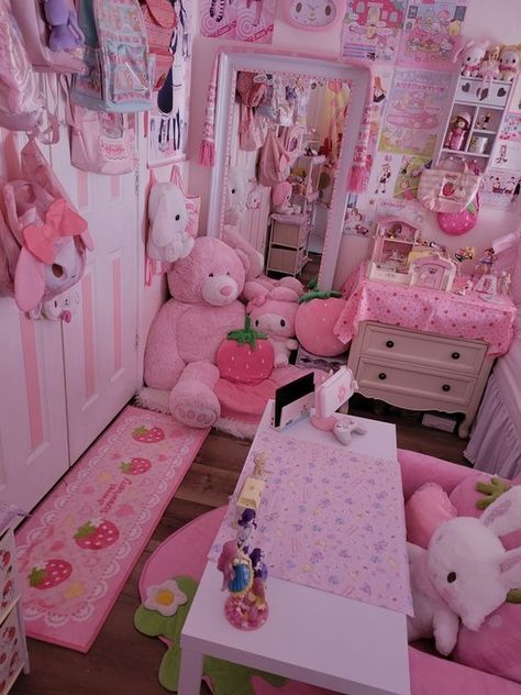 Sanrio Bedroom, Sanrio Room, Hello Kitty Room Decor, Kawaii Room Ideas, Baby Crawling Mat, Sofa Carpet, Hello Kitty Bedroom, Chambre Inspo, Baby Crawling