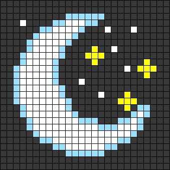 Alpha pattern #46534 variation #78586 | BraceletBook Graph Crochet, Star Night, Easy Pixel Art, Pixel Drawing, Pixel Crochet, Pixel Art Grid, Tapestry Crochet Patterns, Pola Kristik, Pola Sulam