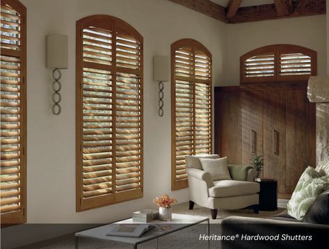 Living Room Shutters, Shutters Interior, Interior Window Shutters, Interior Shutters, Wooden Shutters, Floor Plan Layout, Hunter Douglas, Wood Shutters, Window Shutters