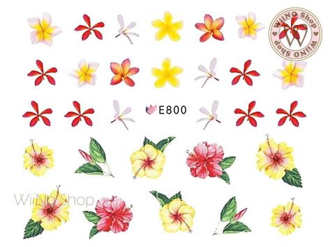 Hibiscus Sticker, Sticker Nails, Summer Stickers, Nail Art Sticker, Wait For It, Nail Art Accessories, Nail Charms, Nail Games, Nail Art Stickers