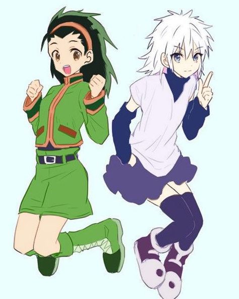 Hxh Genderbend, Gon Killua, Hunter Girl, Hxh Characters, Adventure Time Art, Hunter Anime, Adventure Time Anime, Anime Life, Cat Noir