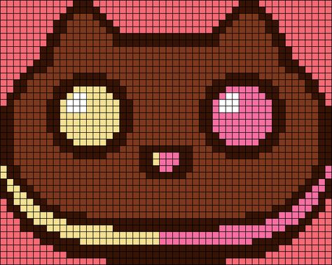 Steven Universe Pixel Art Grid, Steven Universe Alpha Pattern, Steven Universe Cross Stitch, Steven Universe Pixel Art, Cookie Cat, Cat Ice Cream, Melty Bead Patterns, Pixel Art Templates, Perler Bead Templates