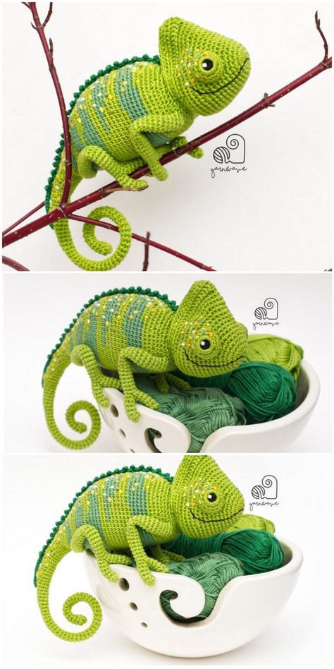 #amigurumi #freepattern #freepatternamigurumi #crochettoppattern #crochet #crochetpattern #amigurumichameleon #crochetchameleonWhat does amigurumi means?The word Amigurumi comes from Japanese. The Japanese call handicrafts knitted with crochet and needle 🦎 #Lizardcrochetpatternfree Amigurumi Chameleon, Crochet Elephant, Crochet Amigurumi Free, Crochet Doll Pattern, Crochet For Kids, Crochet Patterns Amigurumi, Crochet Dolls, Crochet Animals, Yarn Crafts